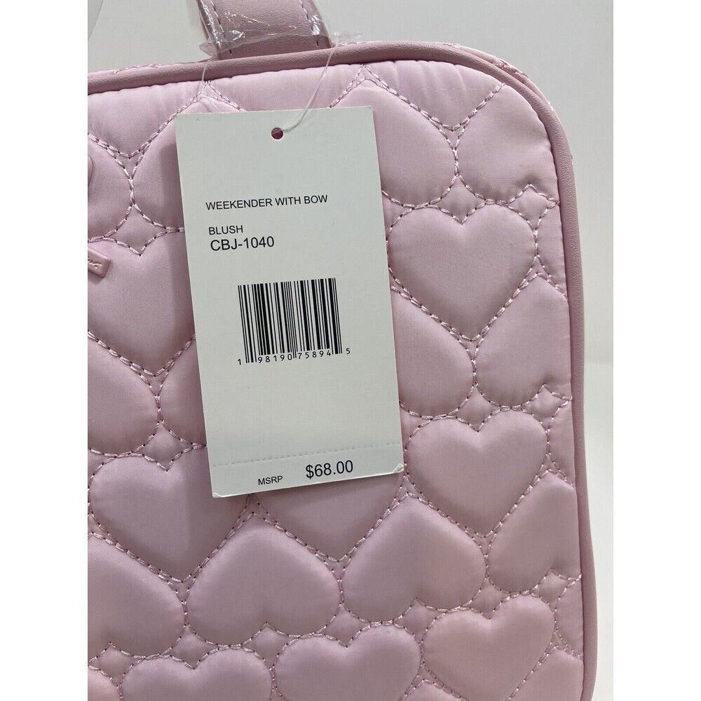 Betsy Johnson Pink Toiletry Makeup Travel Bag Coquette Puffy Heart Ballerina Y2K - Picture 6 of 8